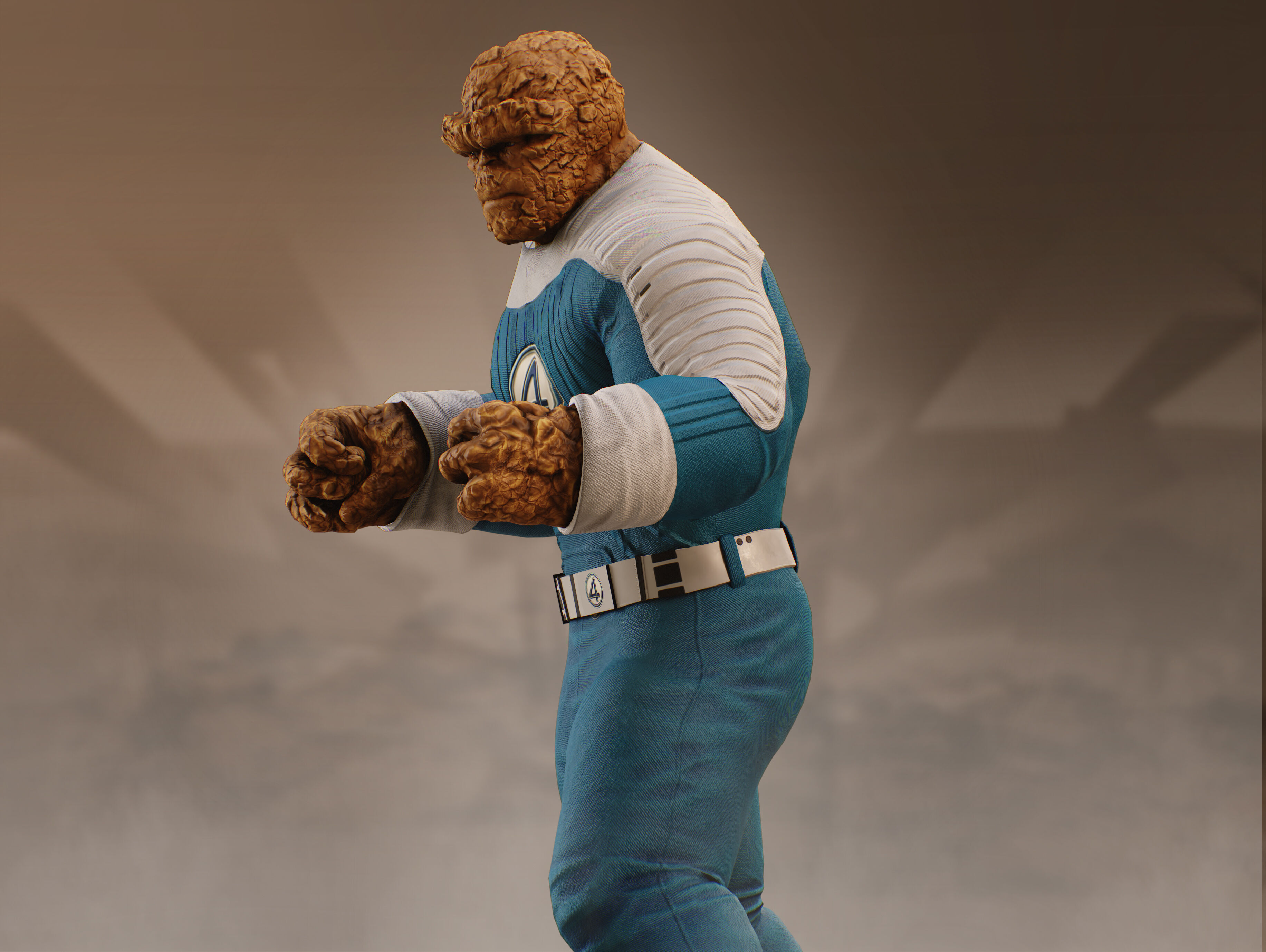 The Thing Low-poly 3D model_4