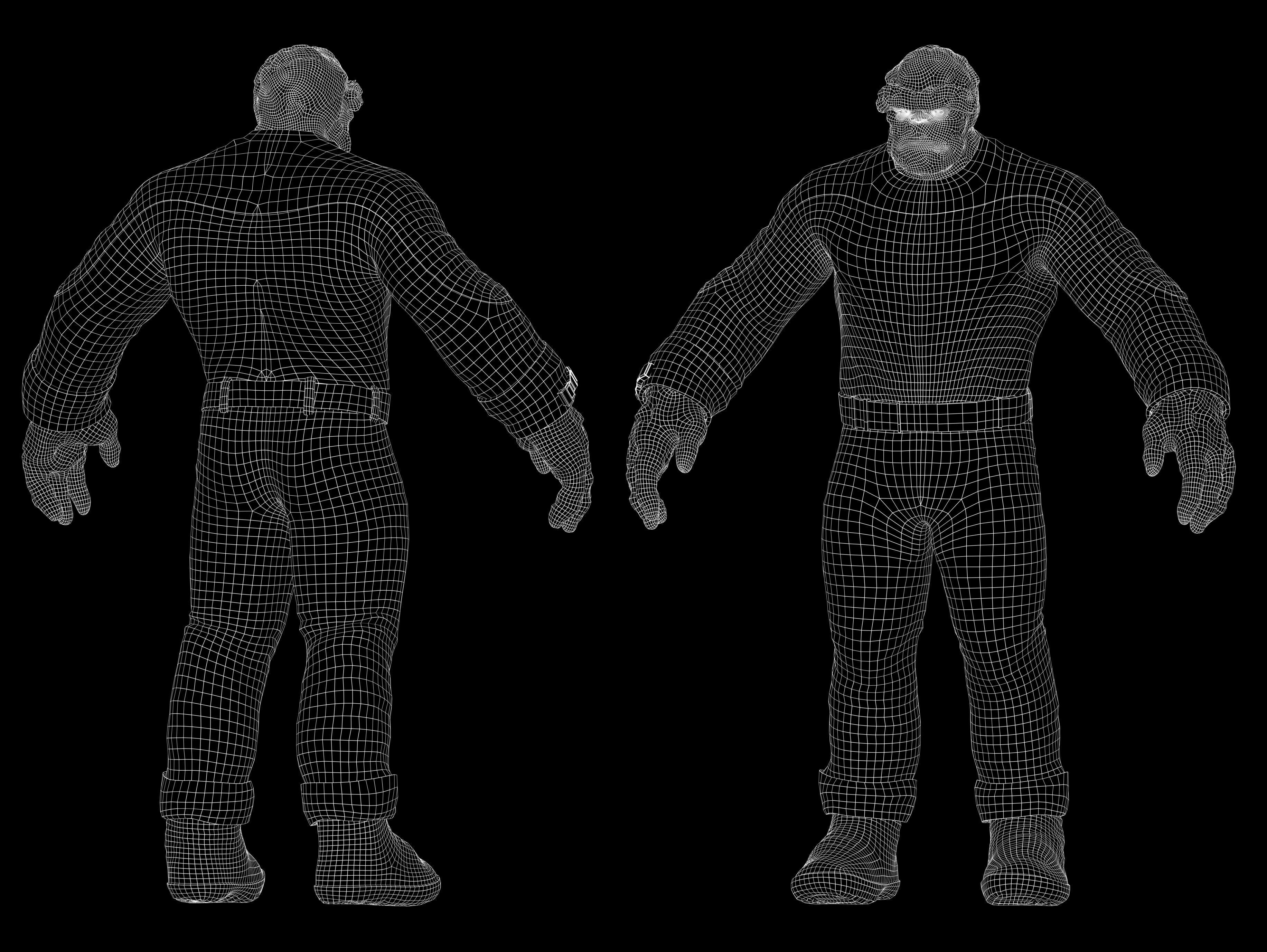 The Thing Low-poly 3D model_12