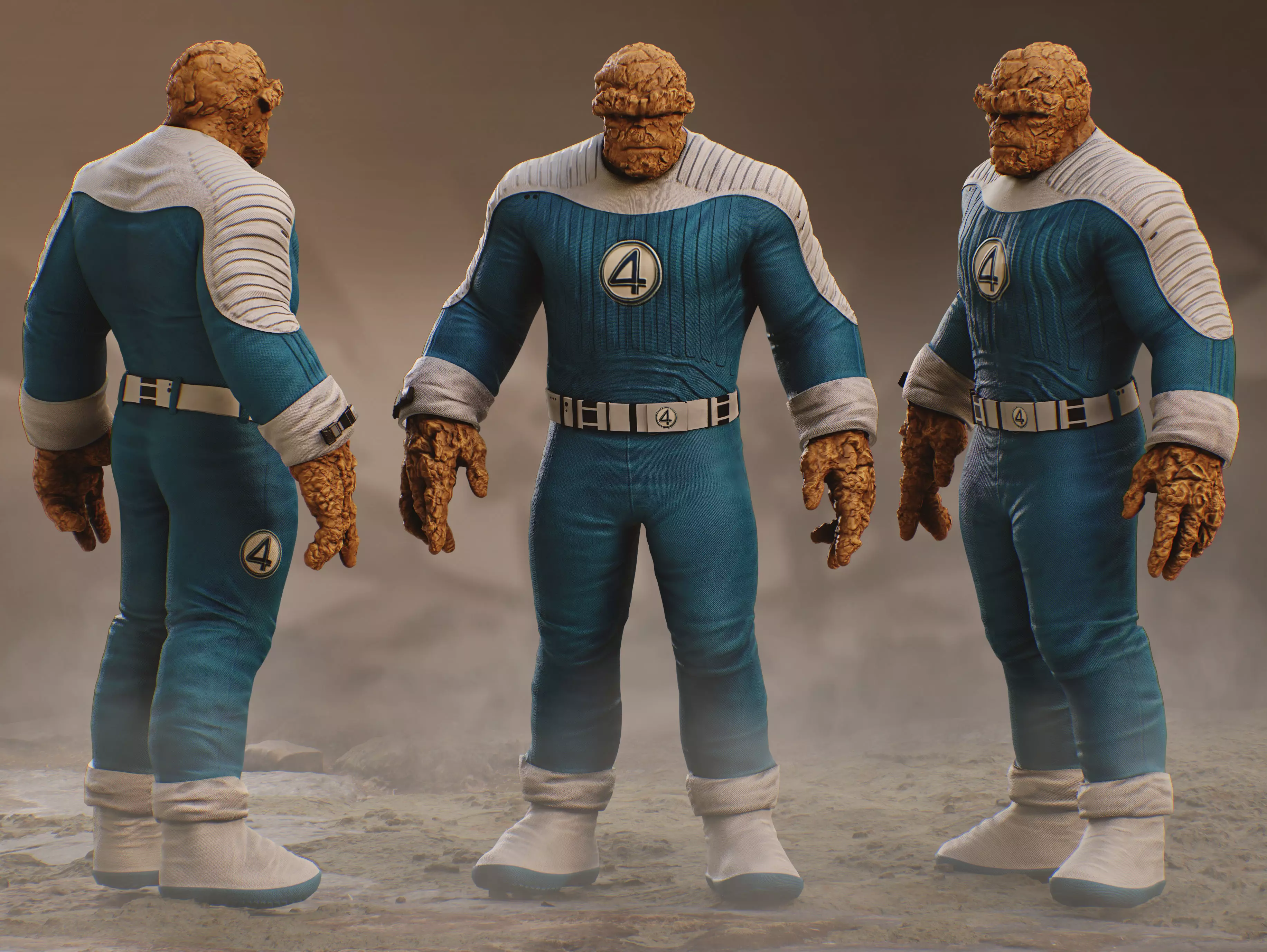 The Thing Low-poly 3D model_0