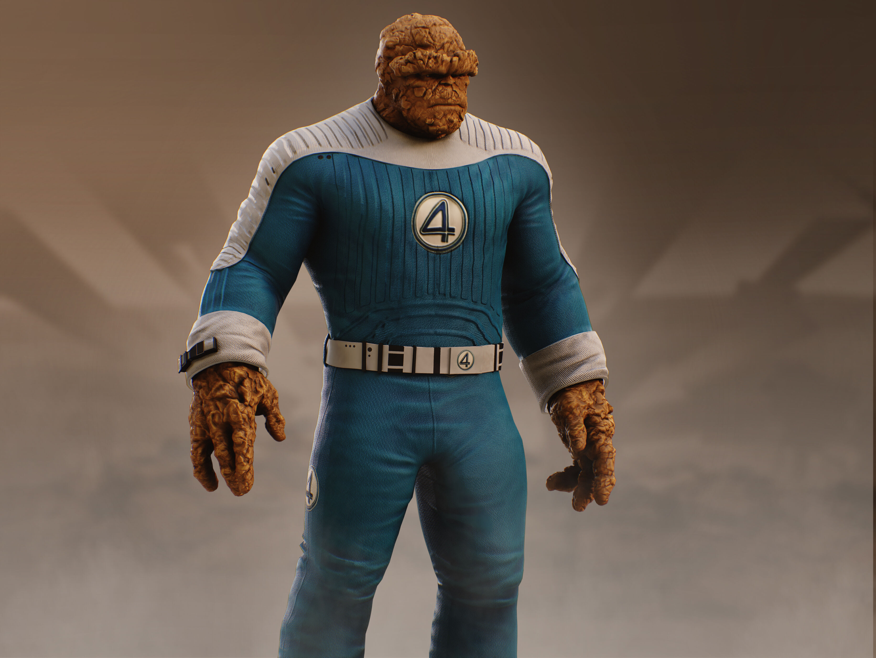 The Thing Low-poly 3D model_9