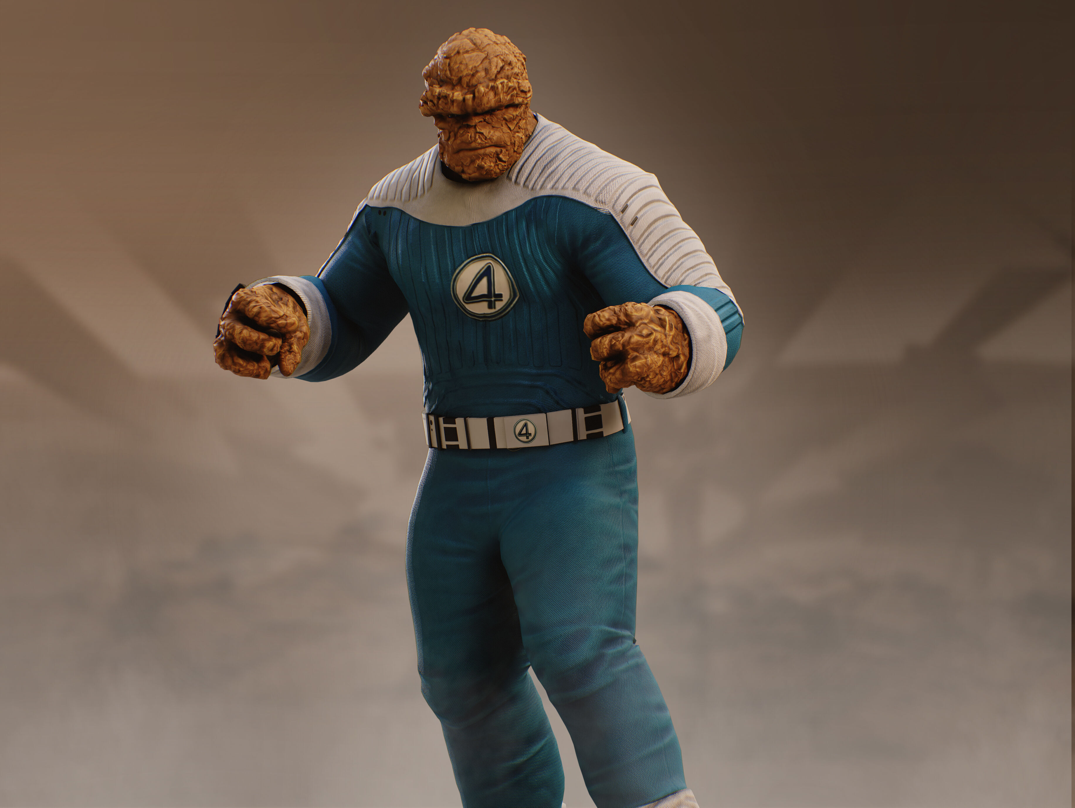 The Thing Low-poly 3D model_6