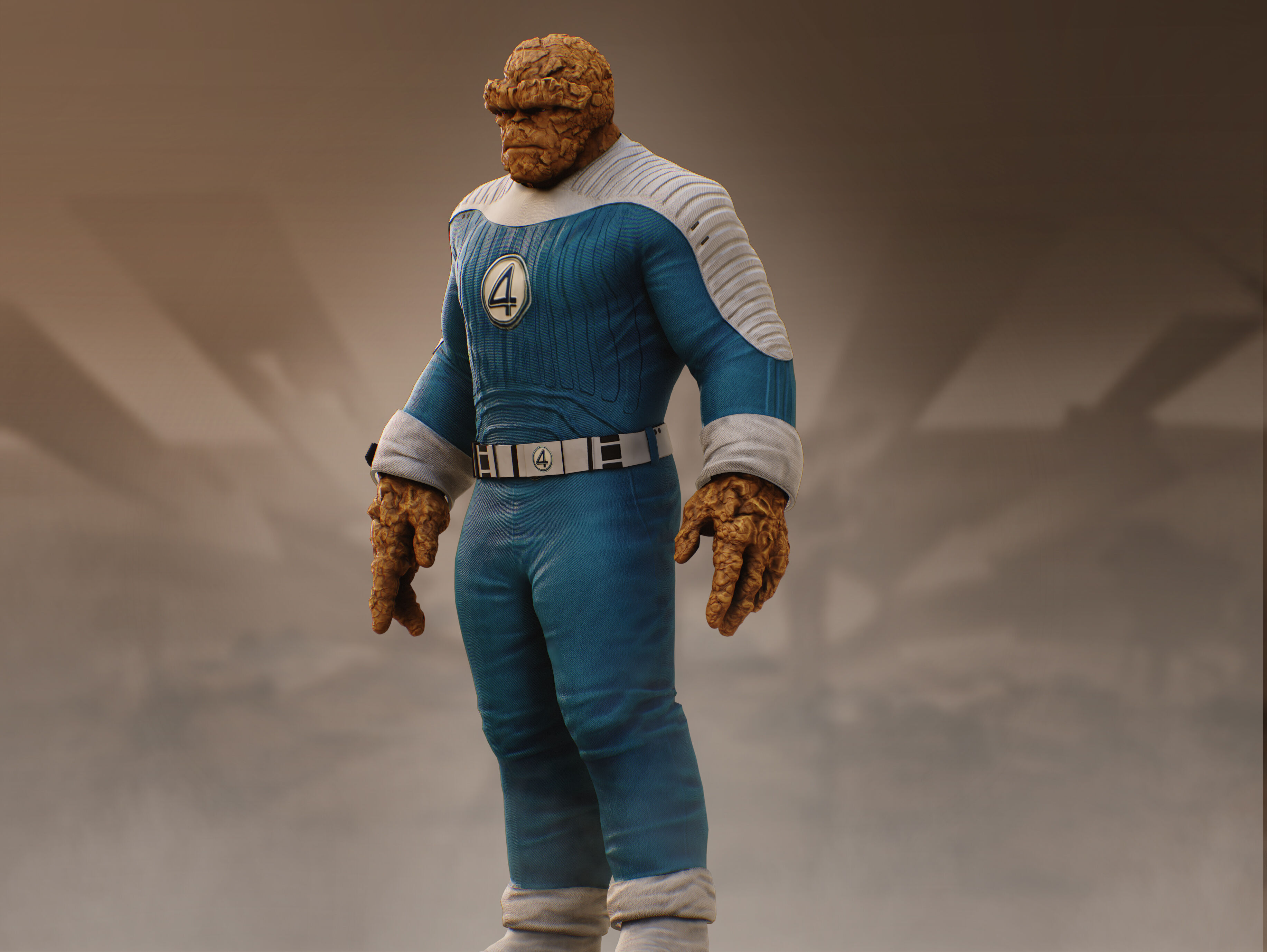 The Thing Low-poly 3D model_3