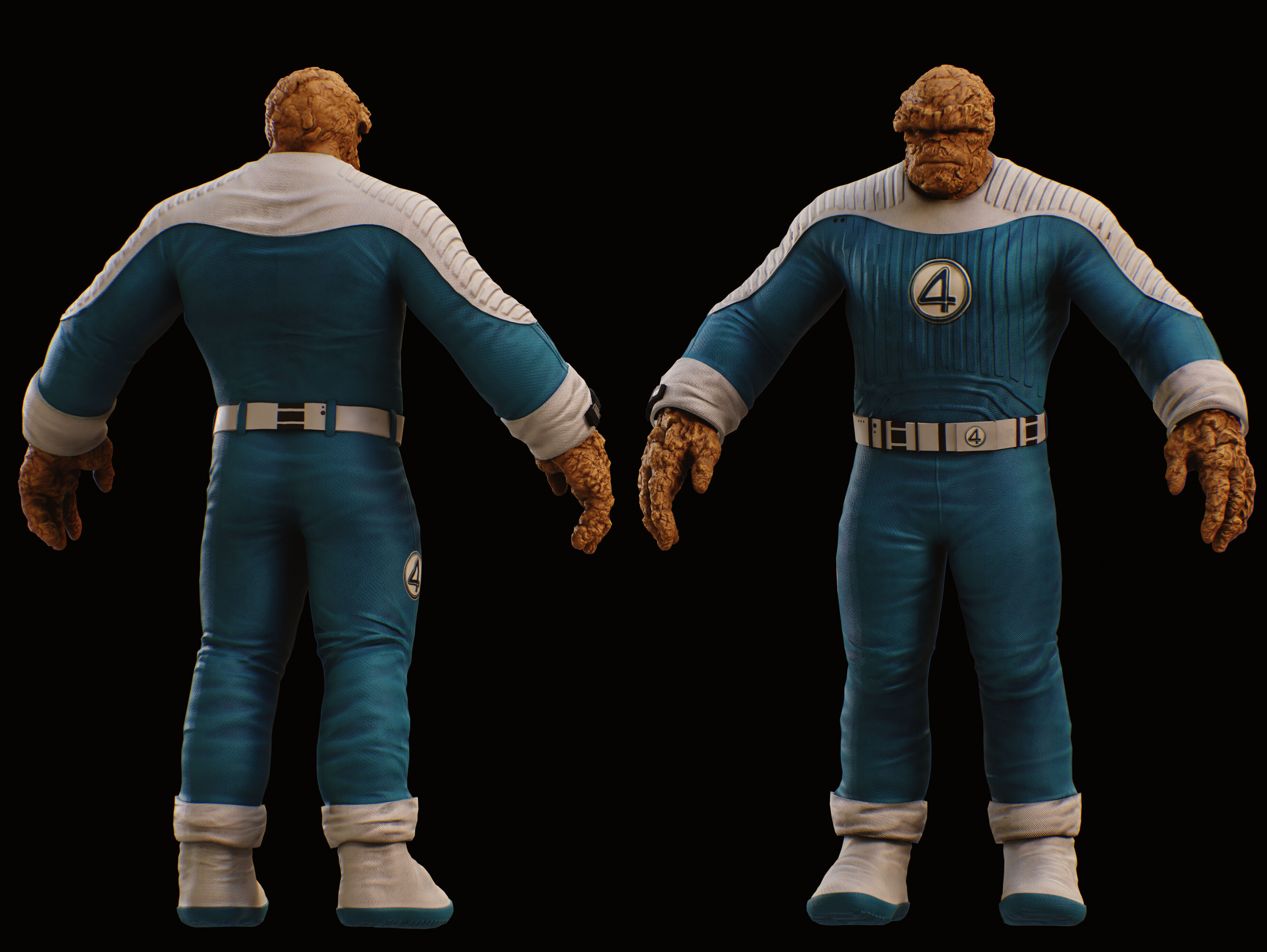 The Thing Low-poly 3D model_11