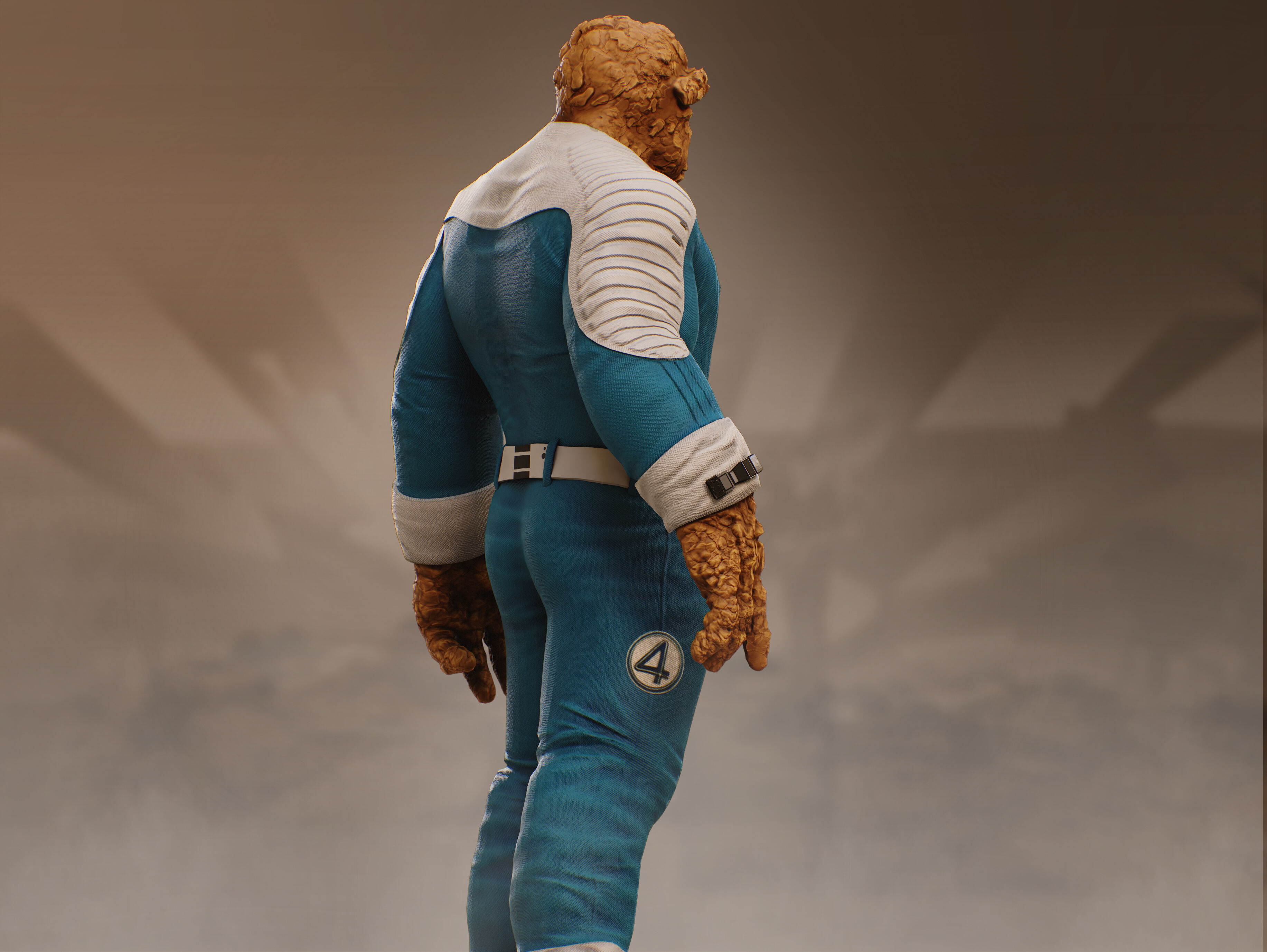 The Thing Low-poly 3D model_7