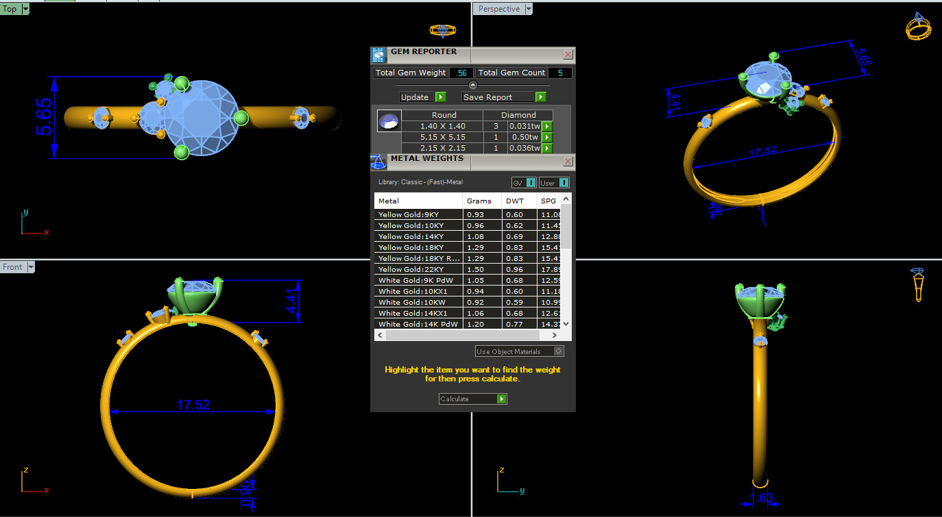 Solitaire Diamond Ring 360 animation renders 3dm stl details 3D print model_2