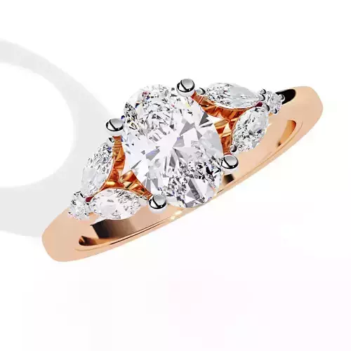 Solitaire Diamond Ring 360 animation renders 3dm stl details