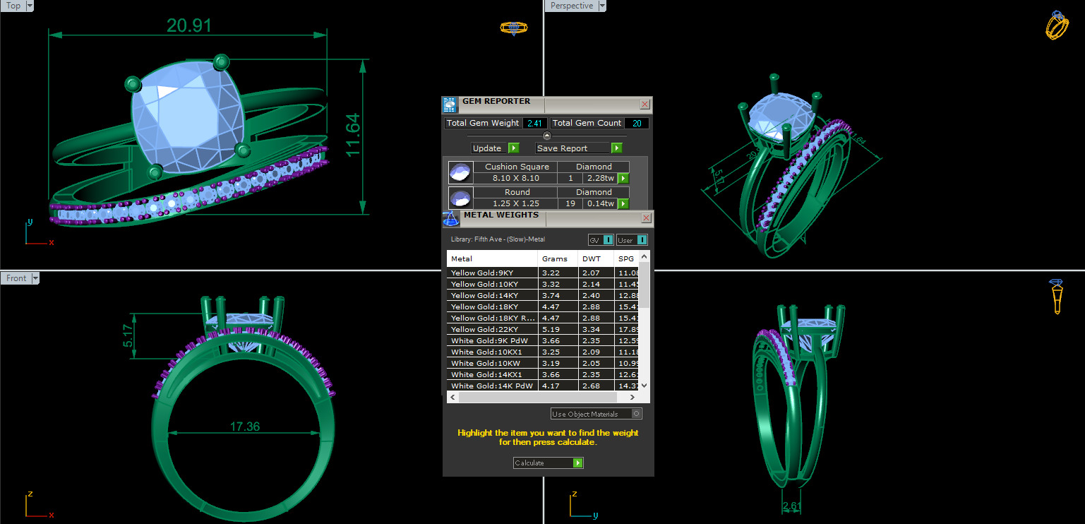 Solitaire Diamond Ring 360 animation renders 3dm stl details 3D print model_2