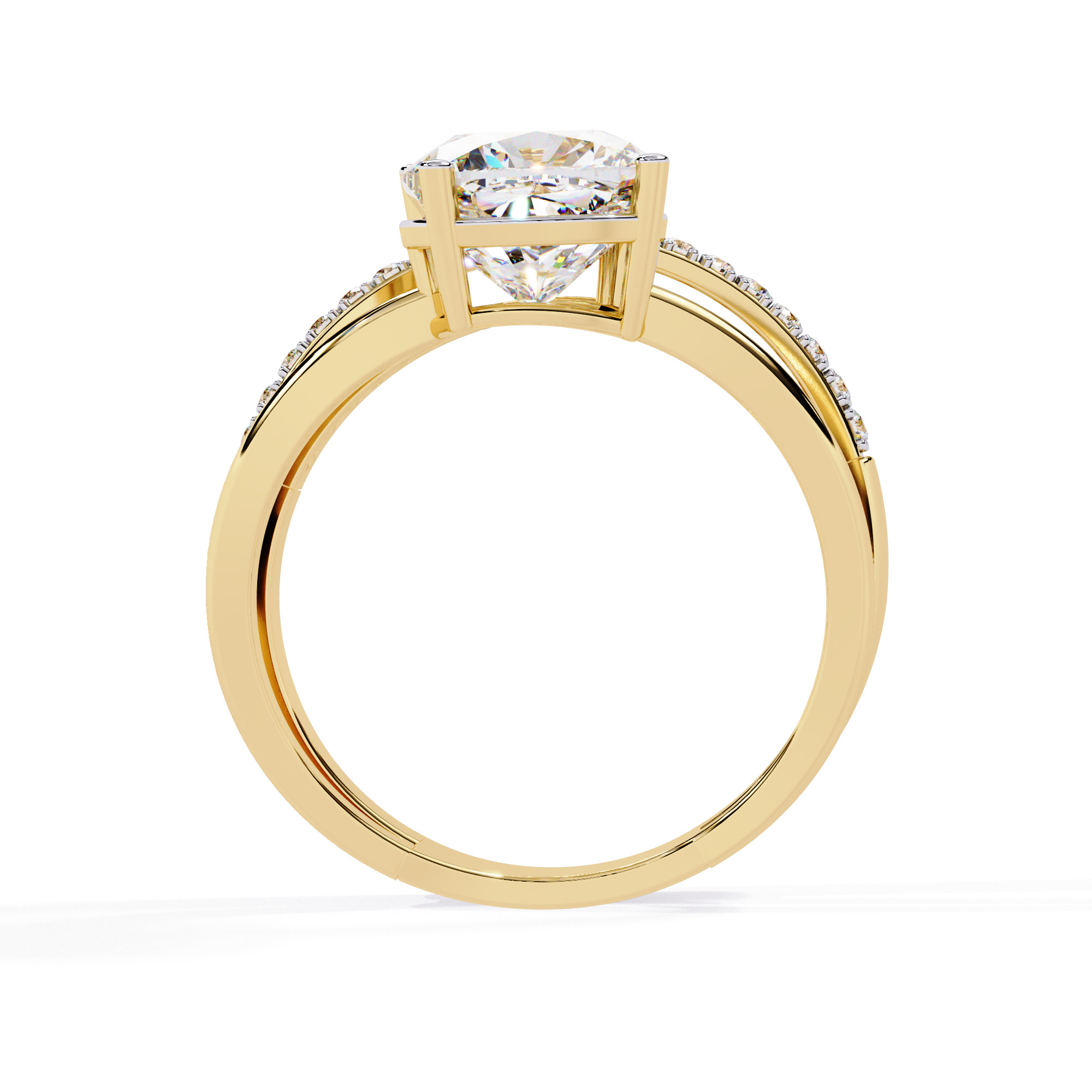 Solitaire Diamond Ring 360 animation renders 3dm stl details 3D print model_12