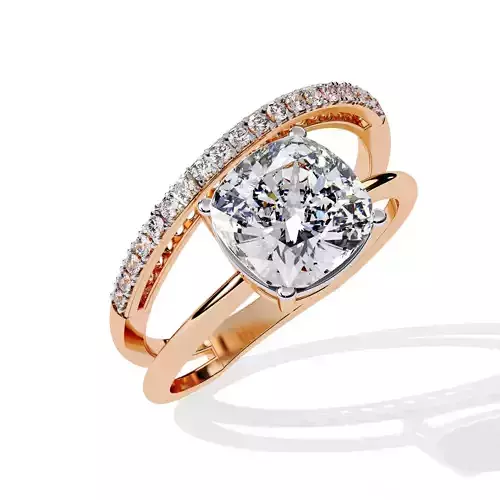 Solitaire Diamond Ring 360 animation renders 3dm stl details
