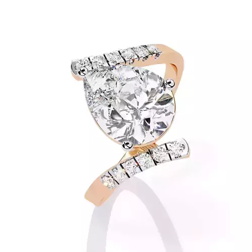 Solitaire Diamond Ring 360 animation renders 3dm stl details