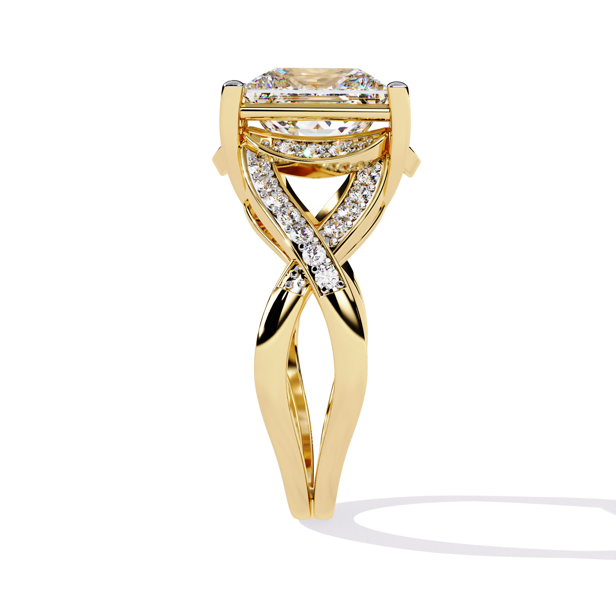 Solitaire Diamond Ring 360 animation renders 3dm stl details 3D print model_3