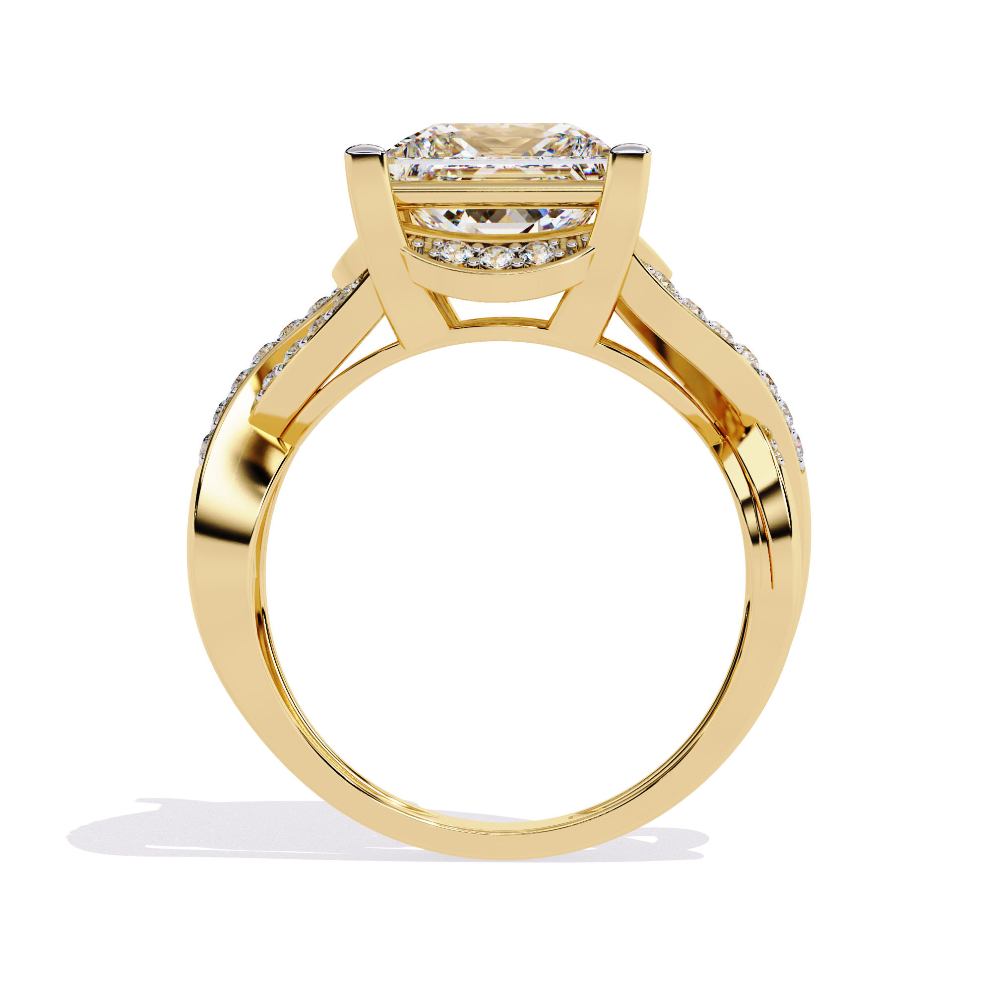 Solitaire Diamond Ring 360 animation renders 3dm stl details 3D print model_11