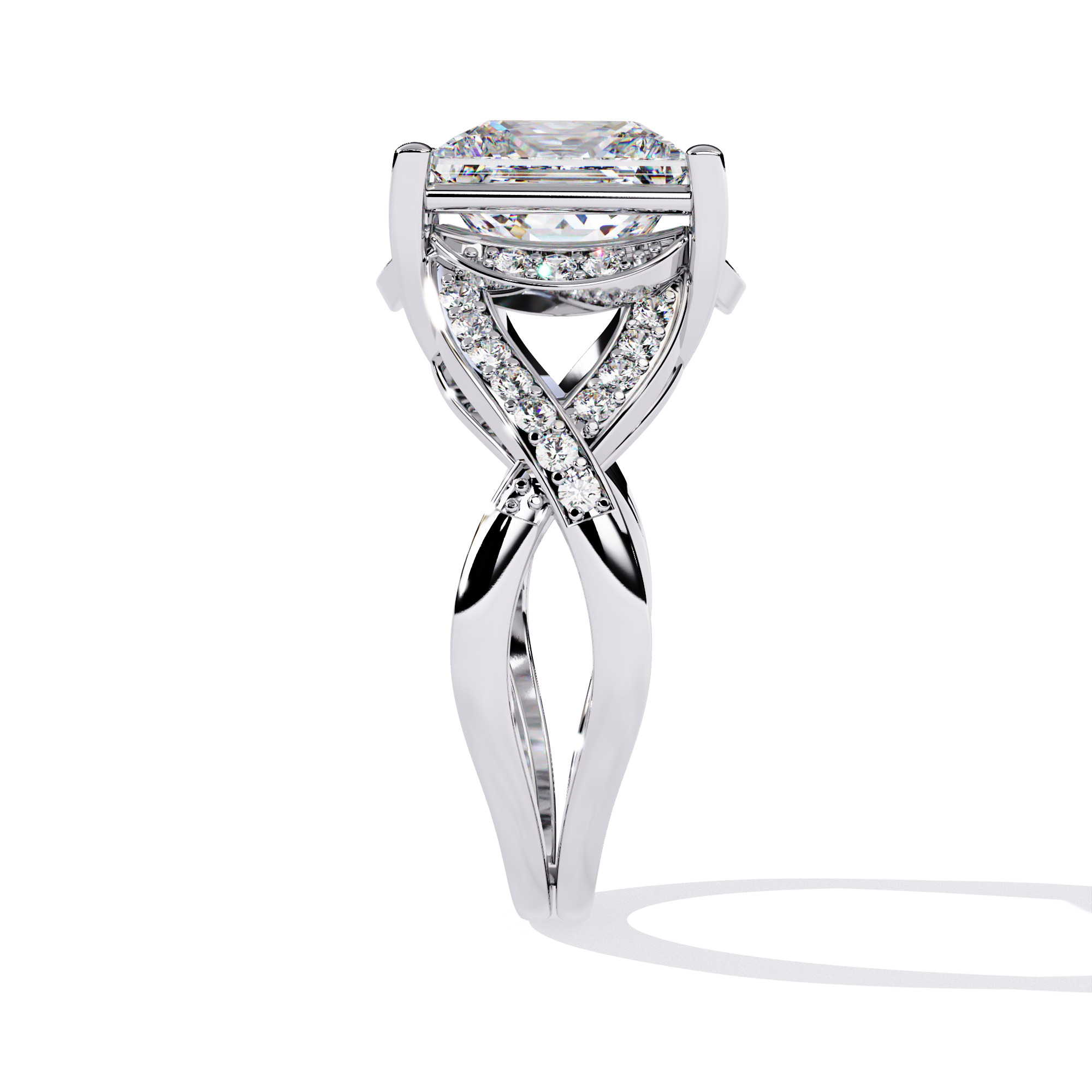 Solitaire Diamond Ring 360 animation renders 3dm stl details 3D print model_15