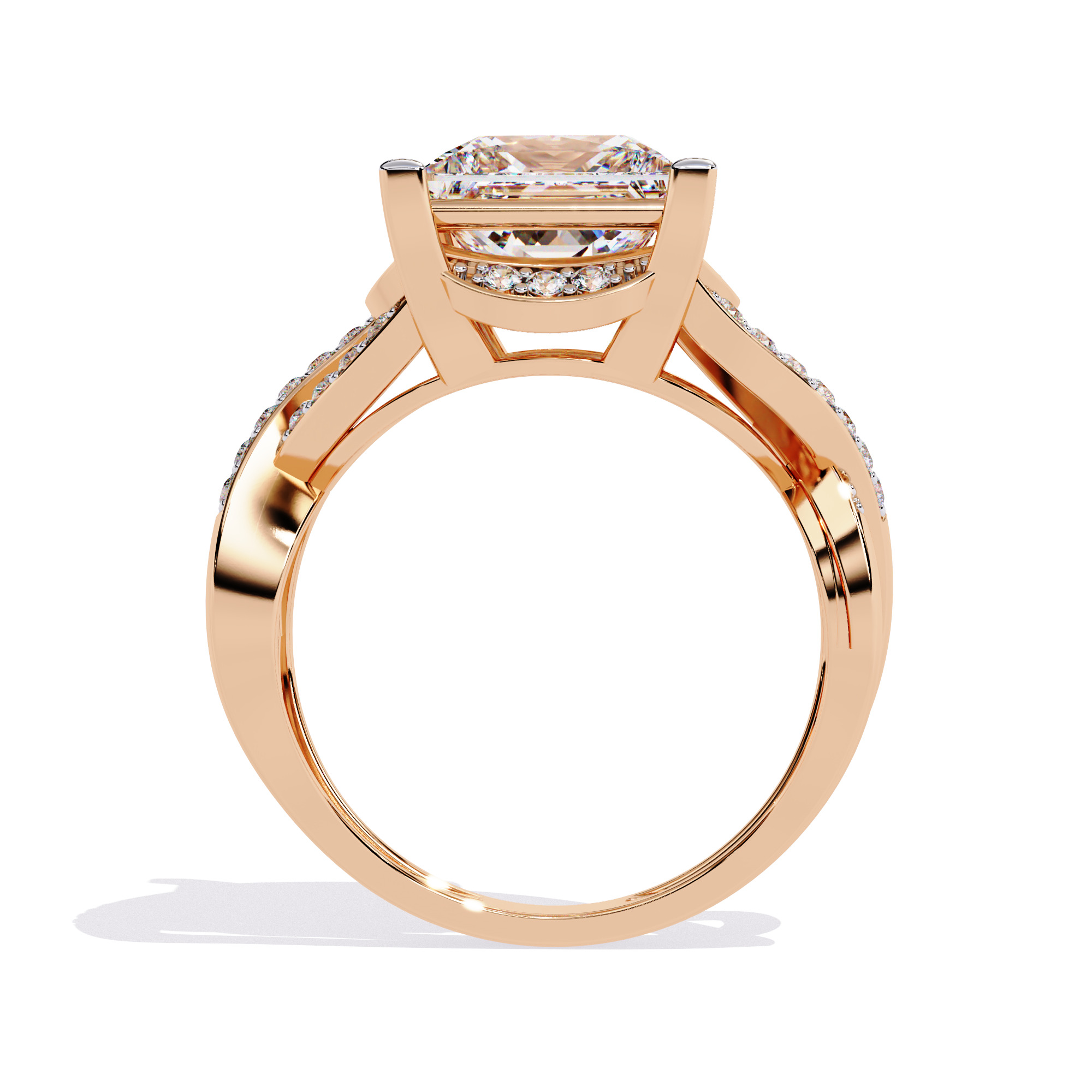 Solitaire Diamond Ring 360 animation renders 3dm stl details 3D print model_13