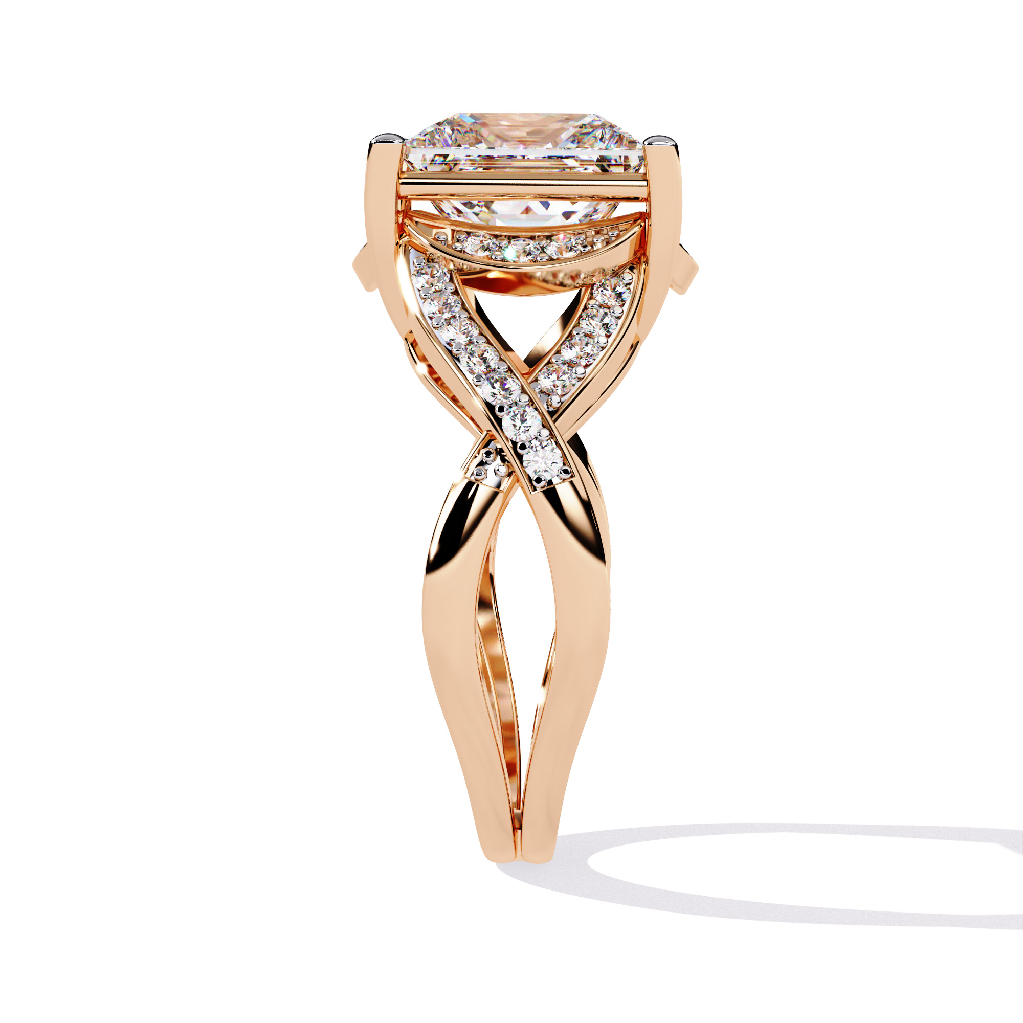 Solitaire Diamond Ring 360 animation renders 3dm stl details 3D print model_14