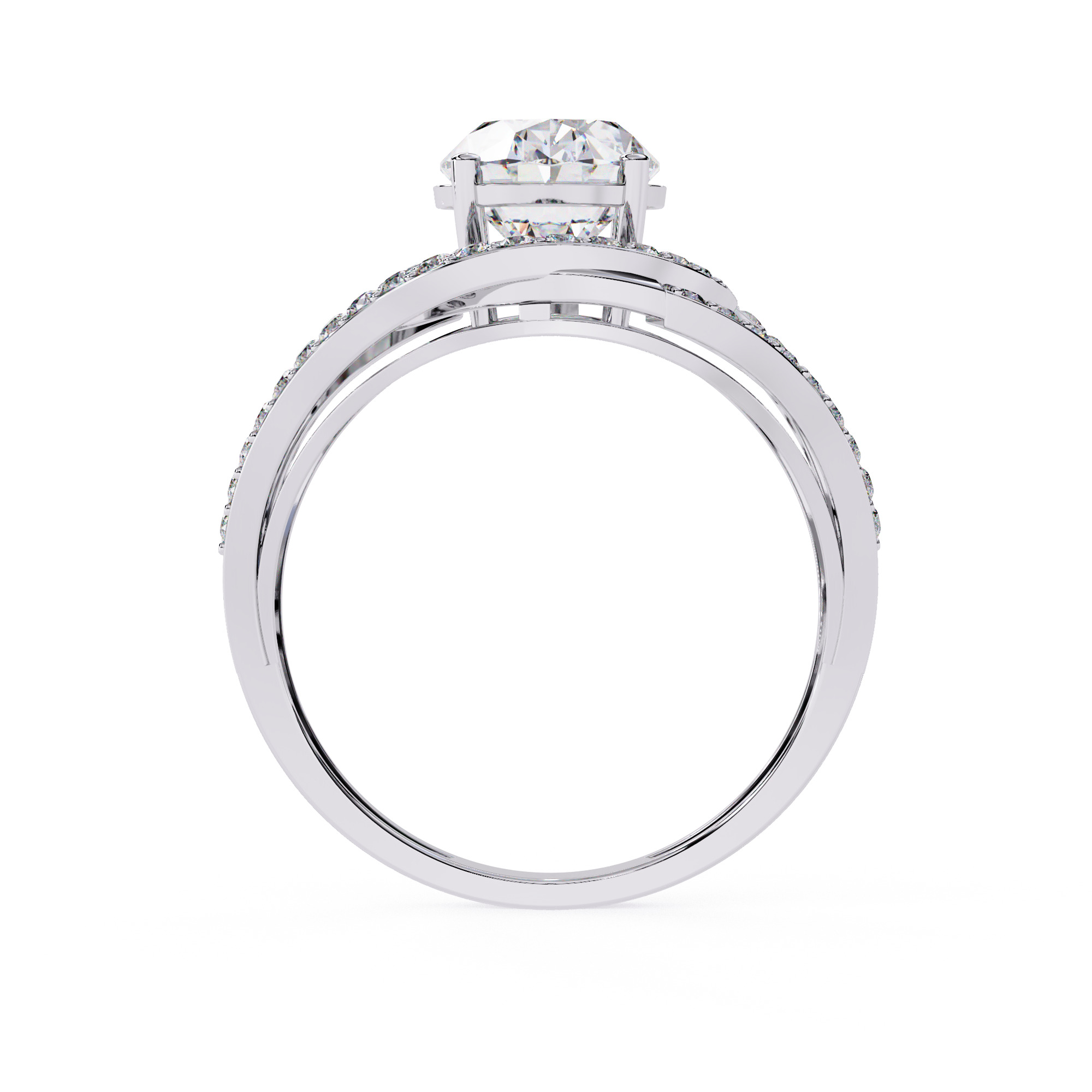 Solitaire Diamond Ring 360 animation renders 3dm stl details 3D print model_10