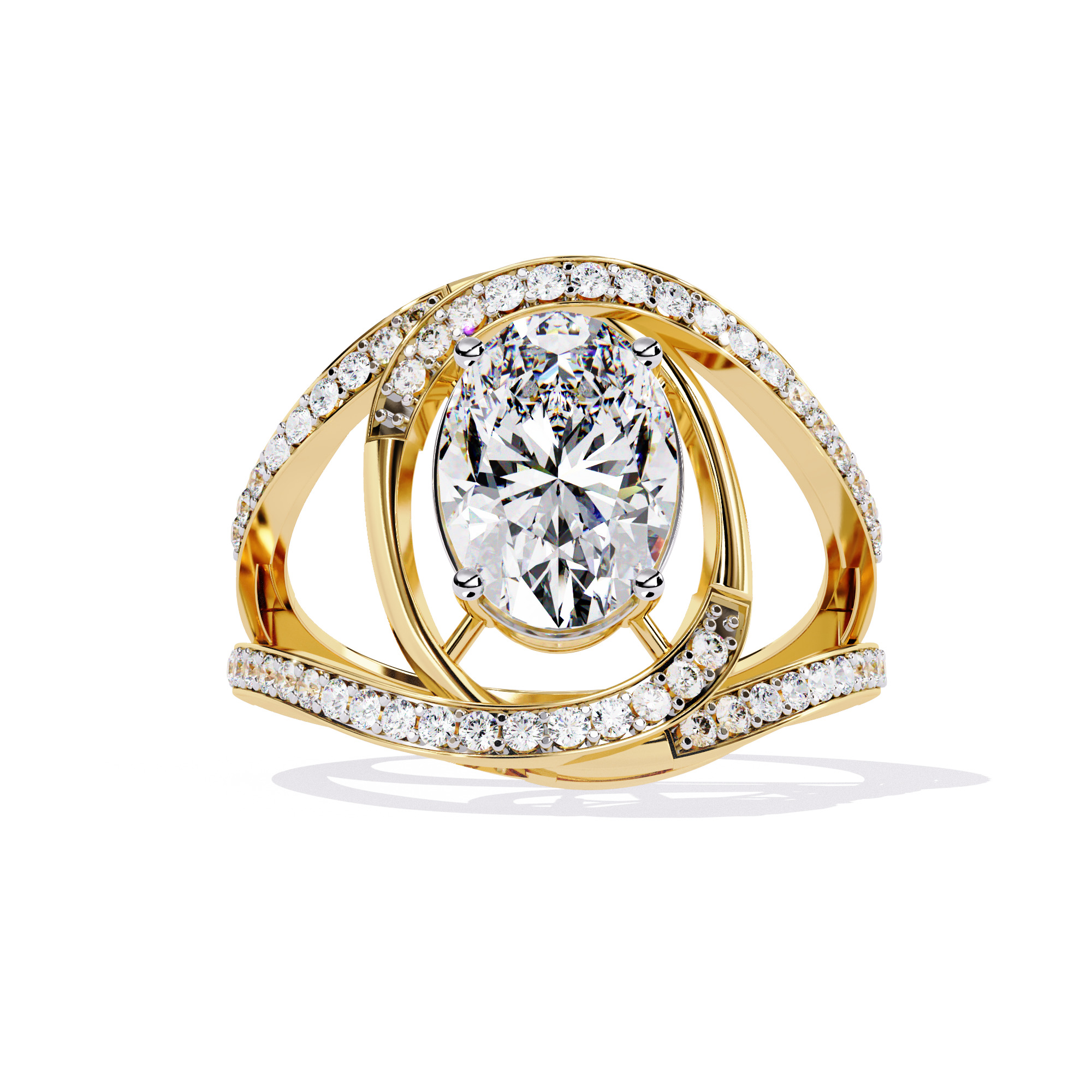 Solitaire Diamond Ring 360 animation renders 3dm stl details 3D print model_14