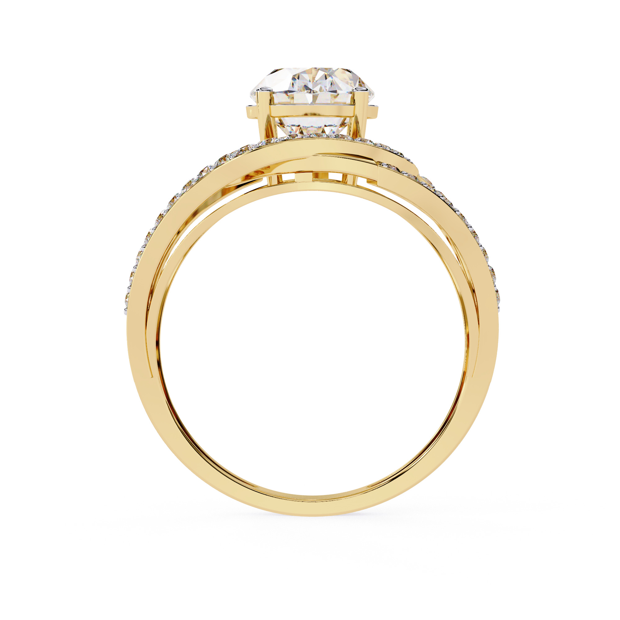 Solitaire Diamond Ring 360 animation renders 3dm stl details 3D print model_7