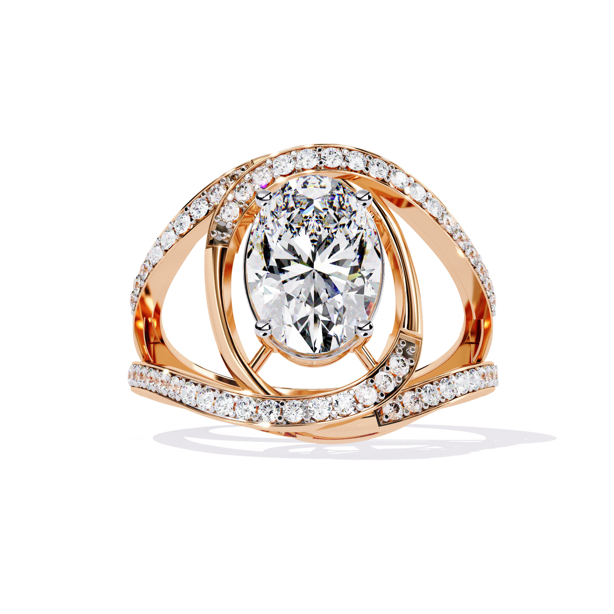 Solitaire Diamond Ring 360 animation renders 3dm stl details 3D print model_15