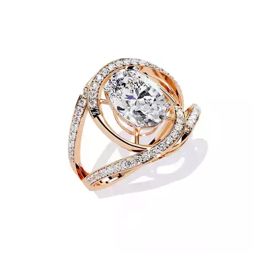 Solitaire Diamond Ring 360 animation renders 3dm stl details 3D print model