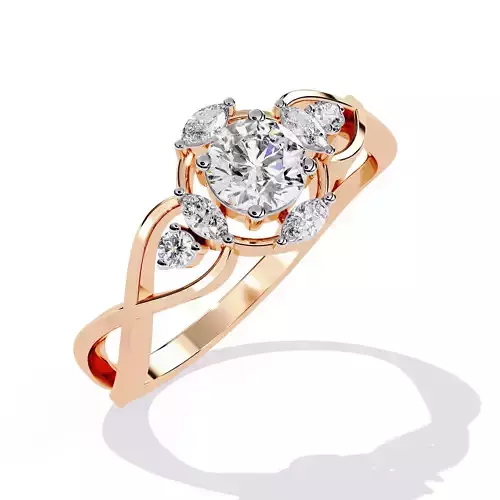 Solitaire Diamond Ring 360 animation renders 3dm stl details