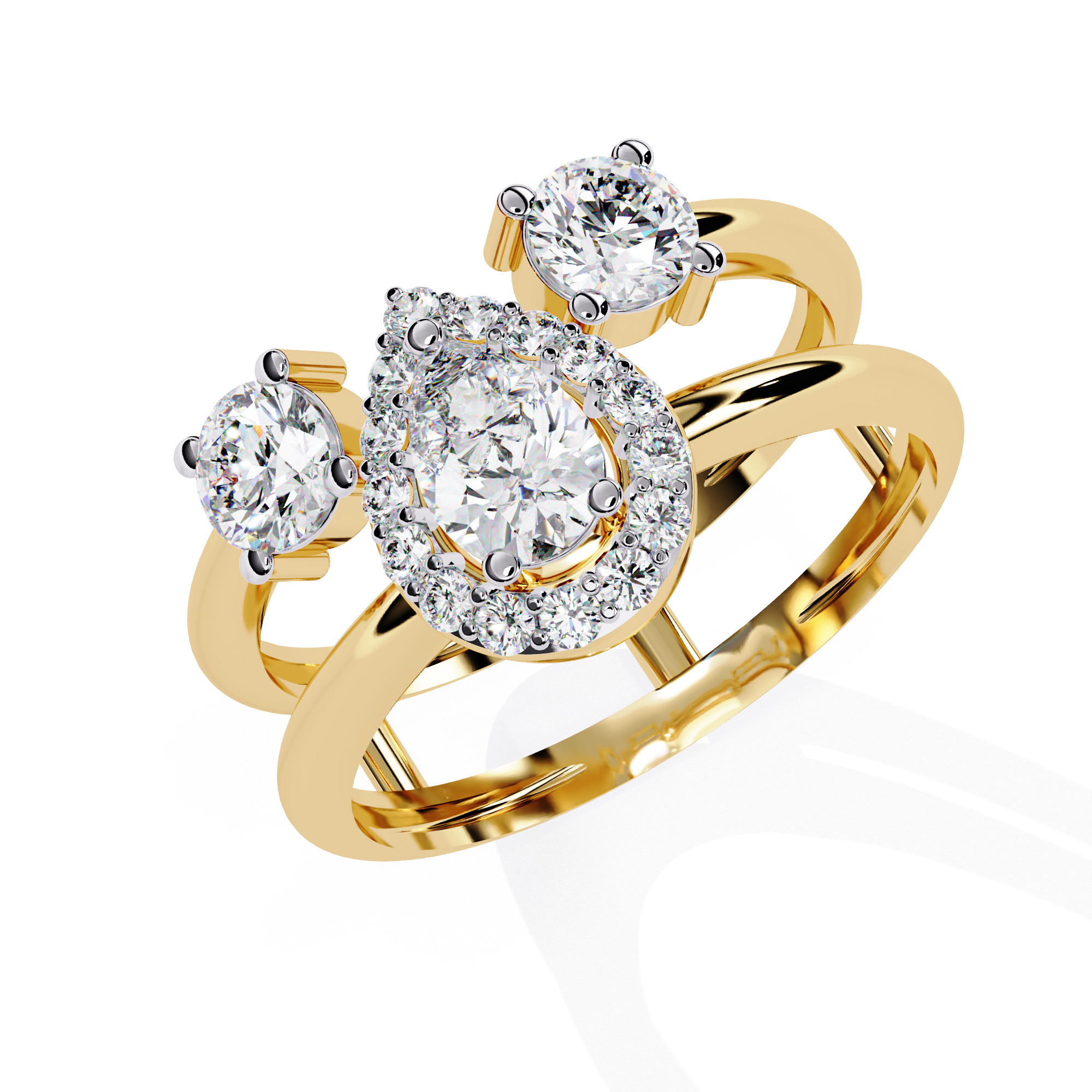 Solitaire Diamond Ring 360 animation renders 3dm stl details 3D print model_20