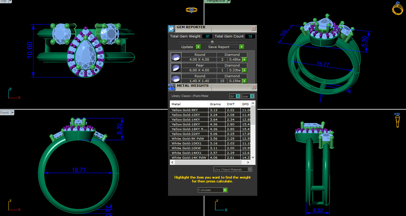 Solitaire Diamond Ring 360 animation renders 3dm stl details 3D print model_6