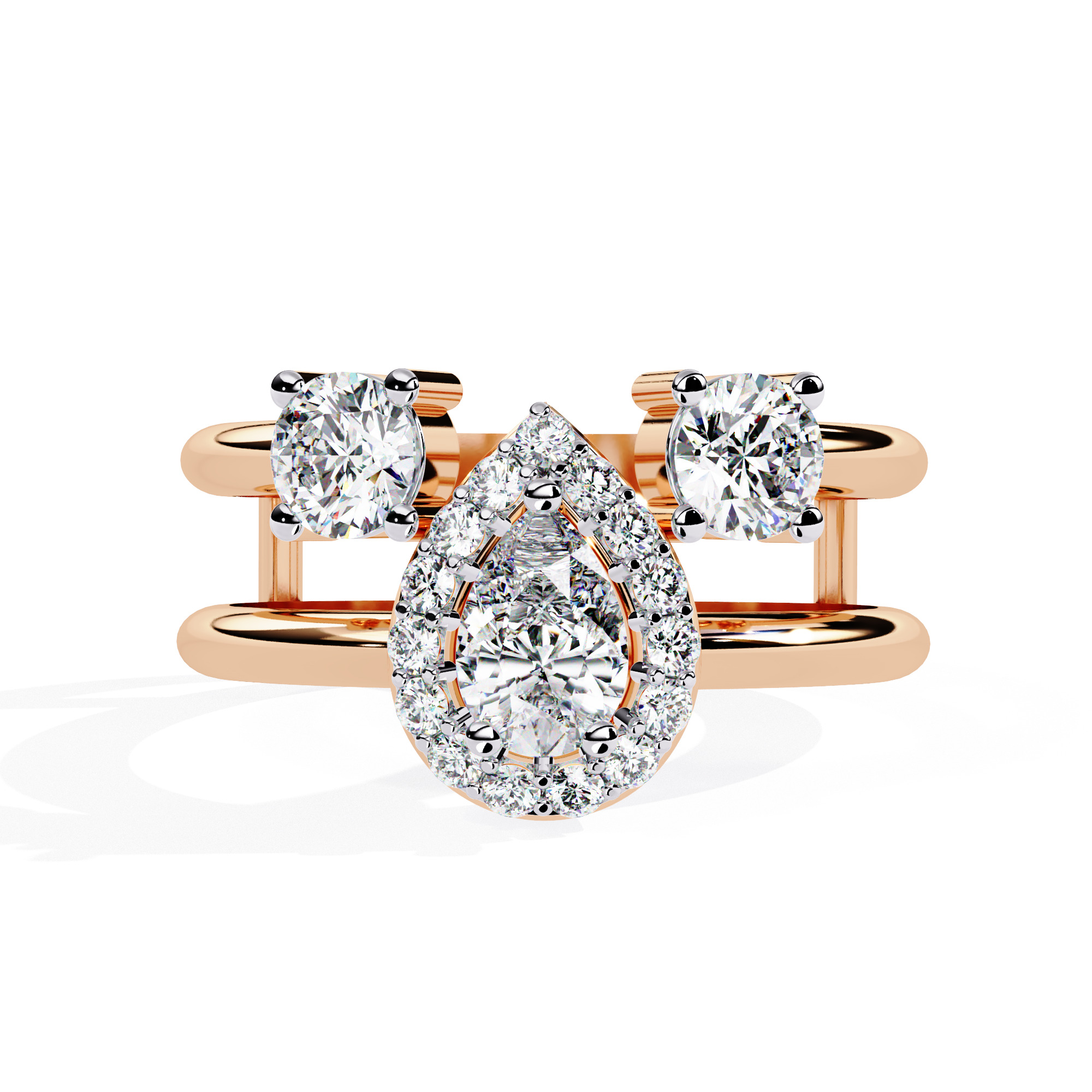 Solitaire Diamond Ring 360 animation renders 3dm stl details 3D print model_10