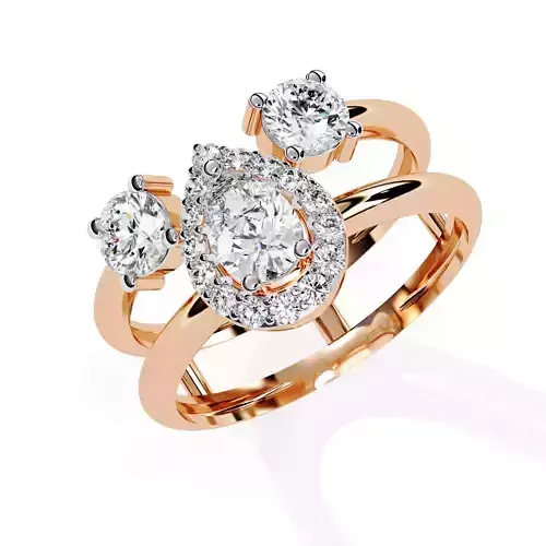 Solitaire Diamond Ring 360 animation renders 3dm stl details