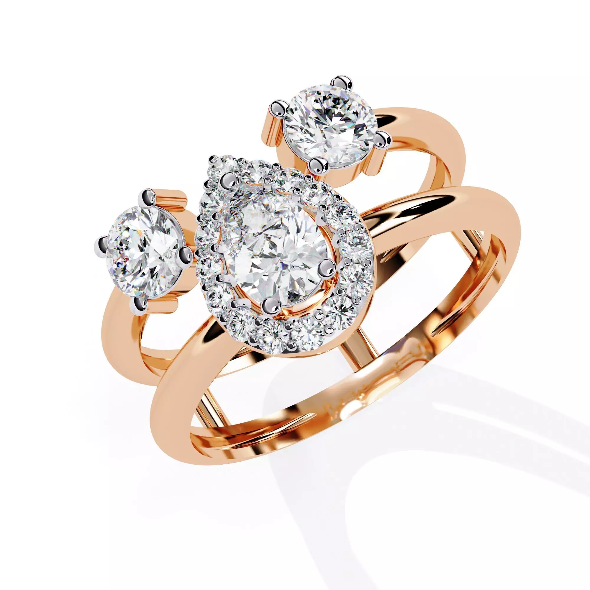 Solitaire Diamond Ring 360 animation renders 3dm stl details 3D print model_0