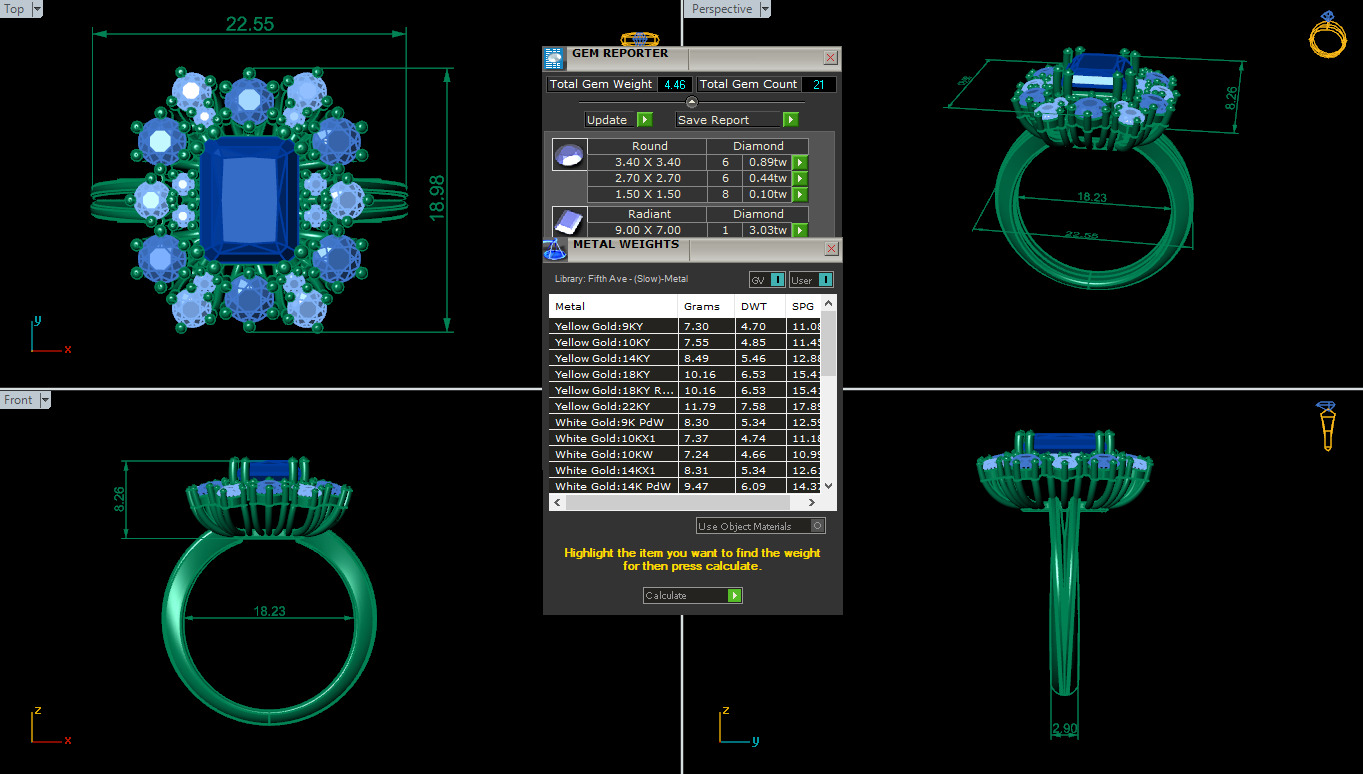 Solitaire Diamond Ring 360 animation renders 3dm stl details 3D print model_2