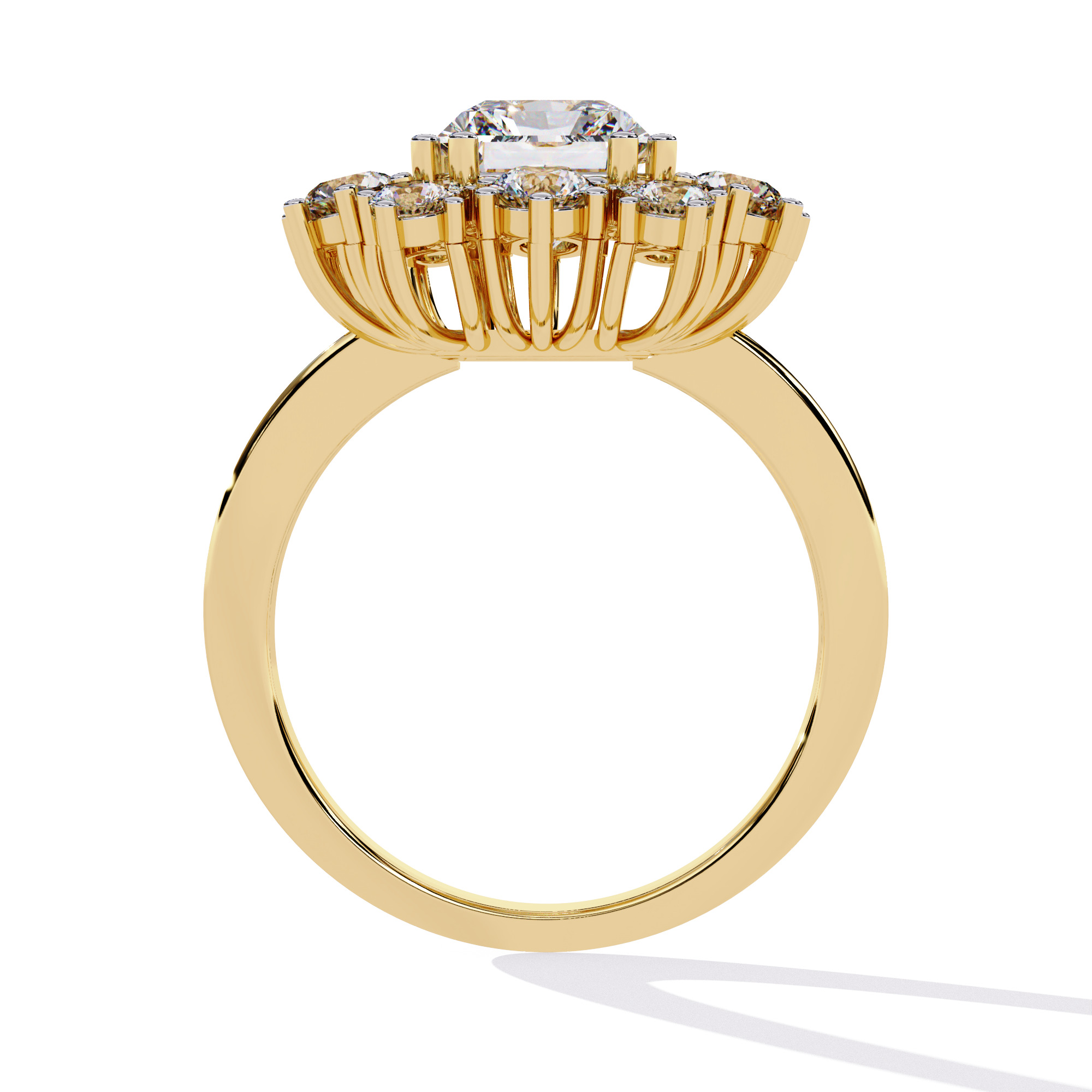 Solitaire Diamond Ring 360 animation renders 3dm stl details 3D print model_3