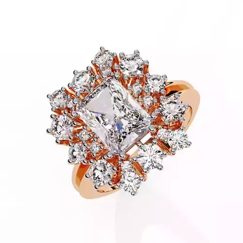 Solitaire Diamond Ring 360 animation renders 3dm stl details