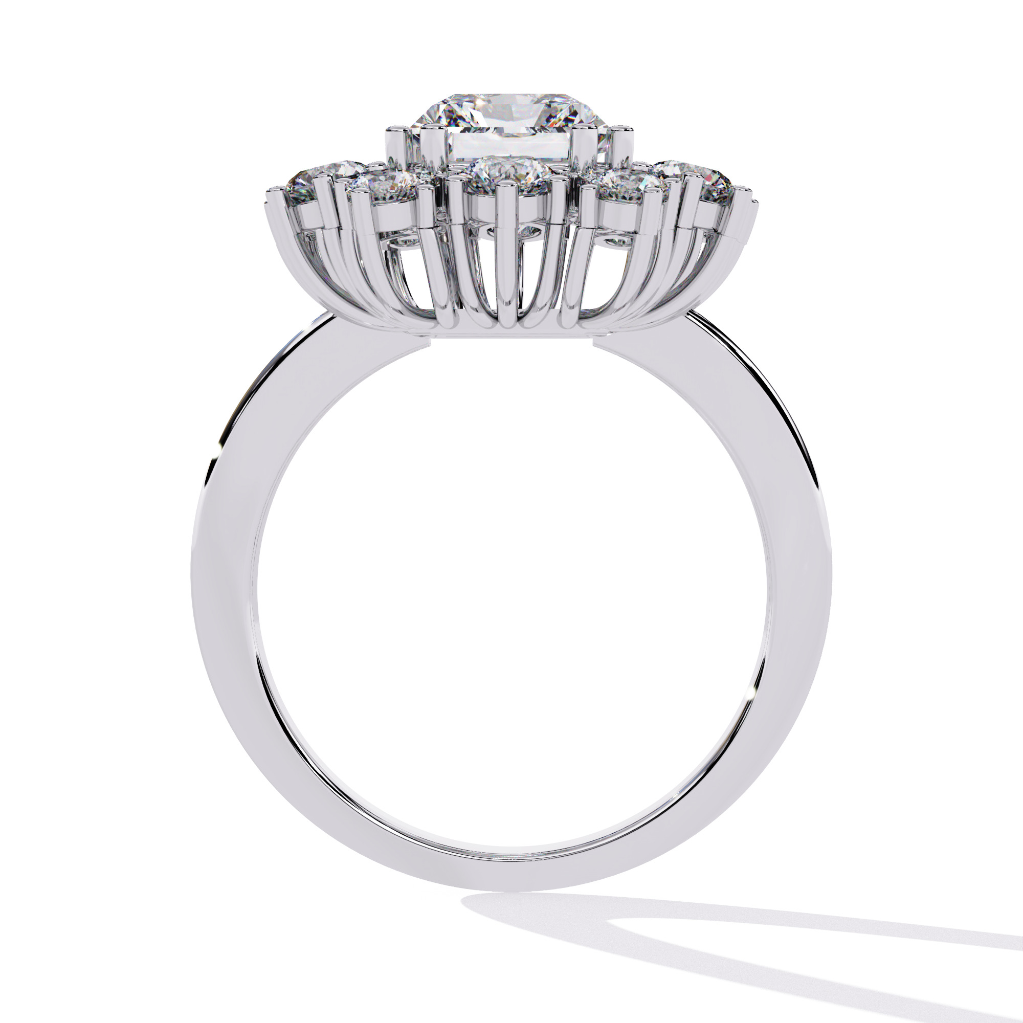 Solitaire Diamond Ring 360 animation renders 3dm stl details 3D print model_15