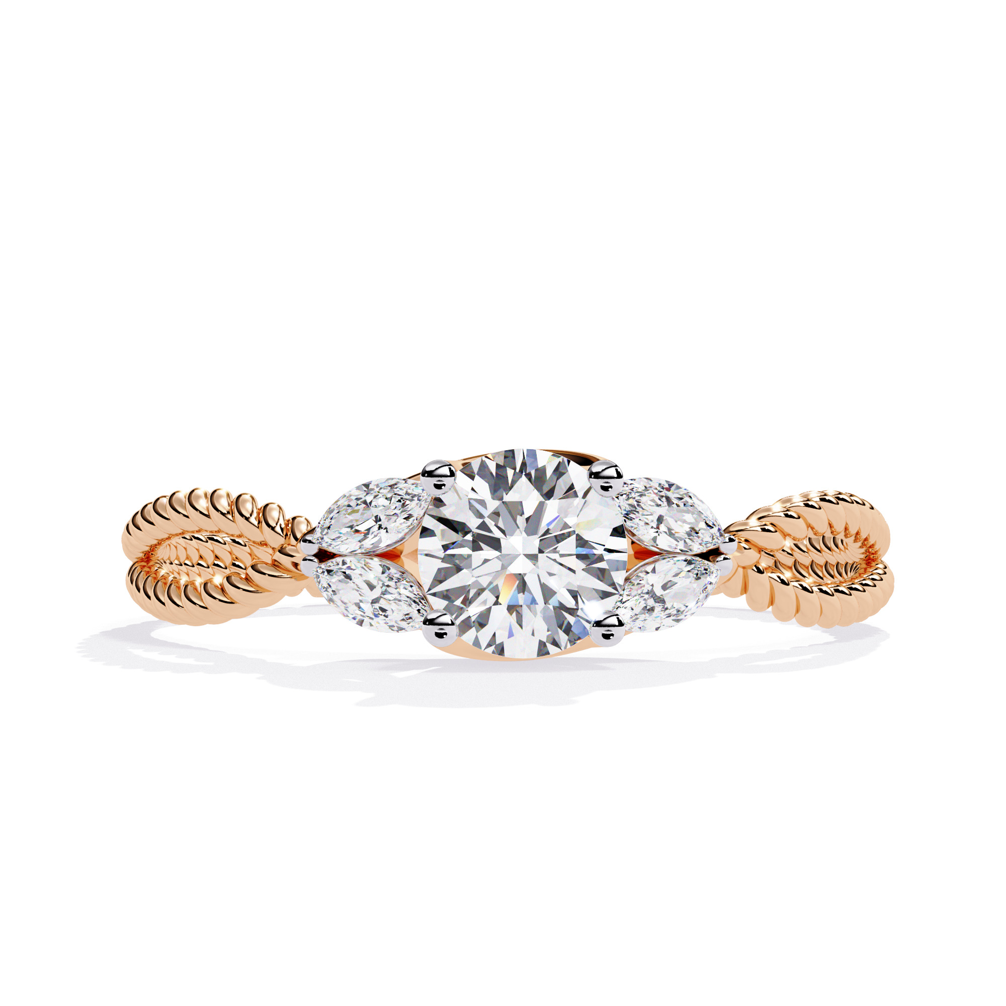 Solitaire Diamond Ring 360 animation renders 3dm stl details 3D print model_3