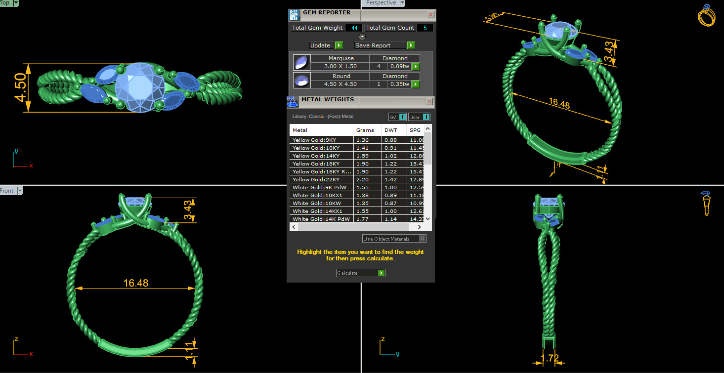 Solitaire Diamond Ring 360 animation renders 3dm stl details 3D print model_2