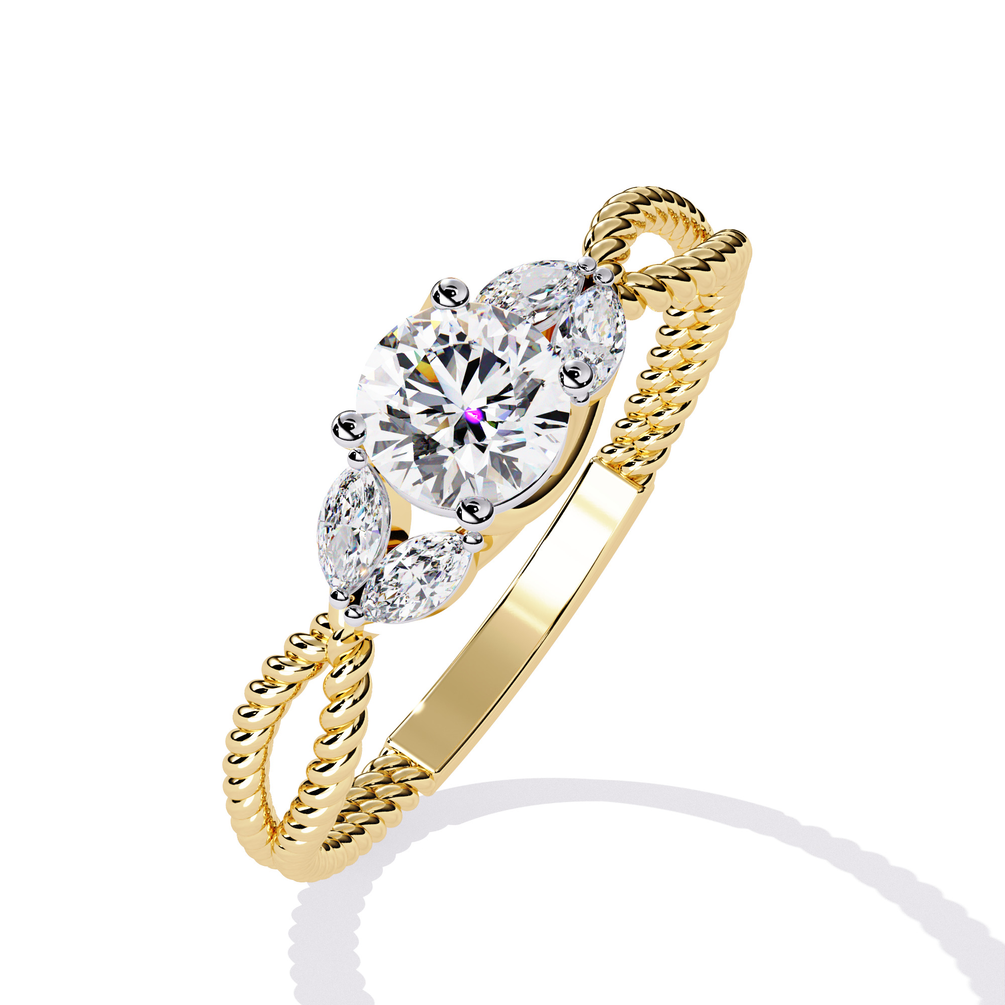 Solitaire Diamond Ring 360 animation renders 3dm stl details 3D print model_10