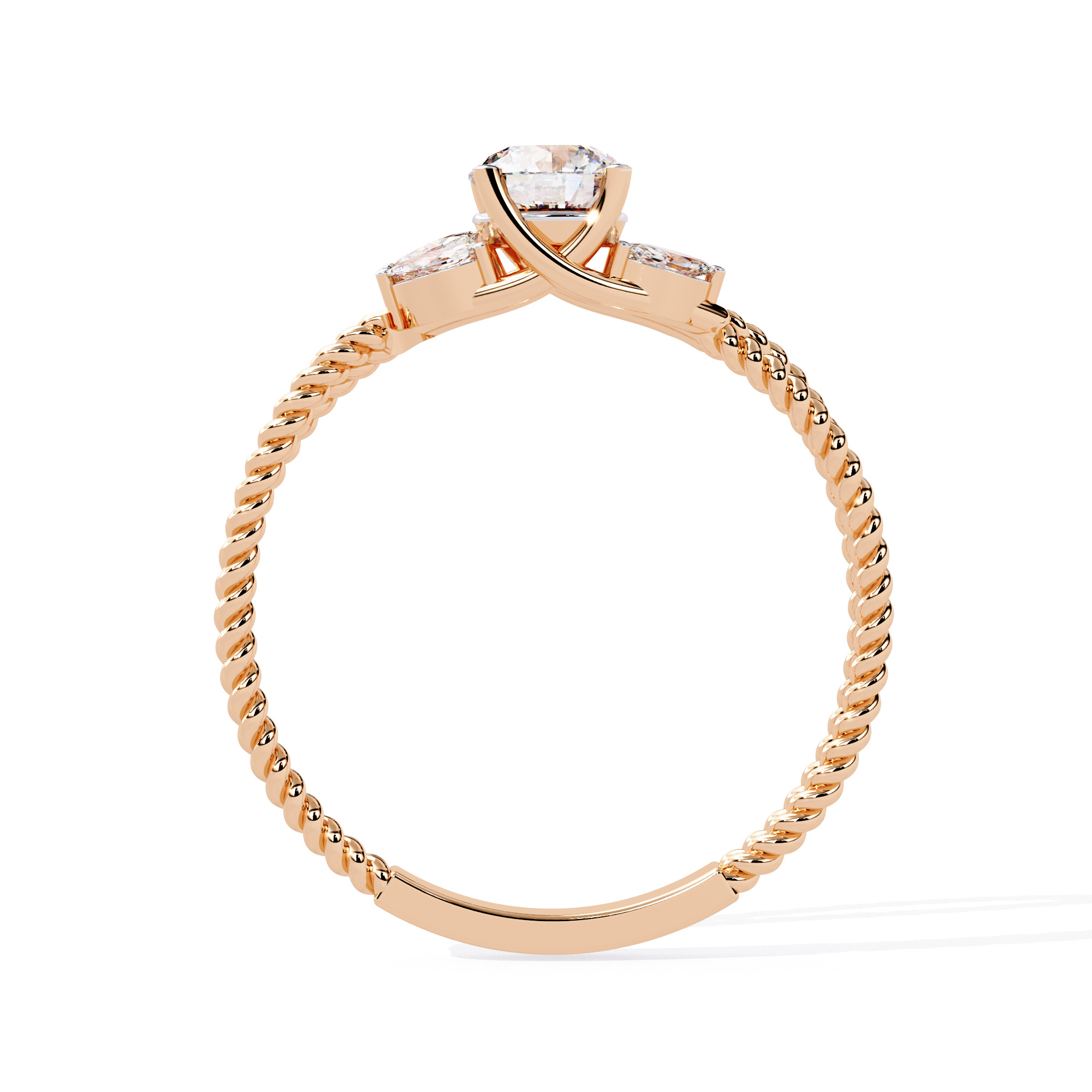 Solitaire Diamond Ring 360 animation renders 3dm stl details 3D print model_4