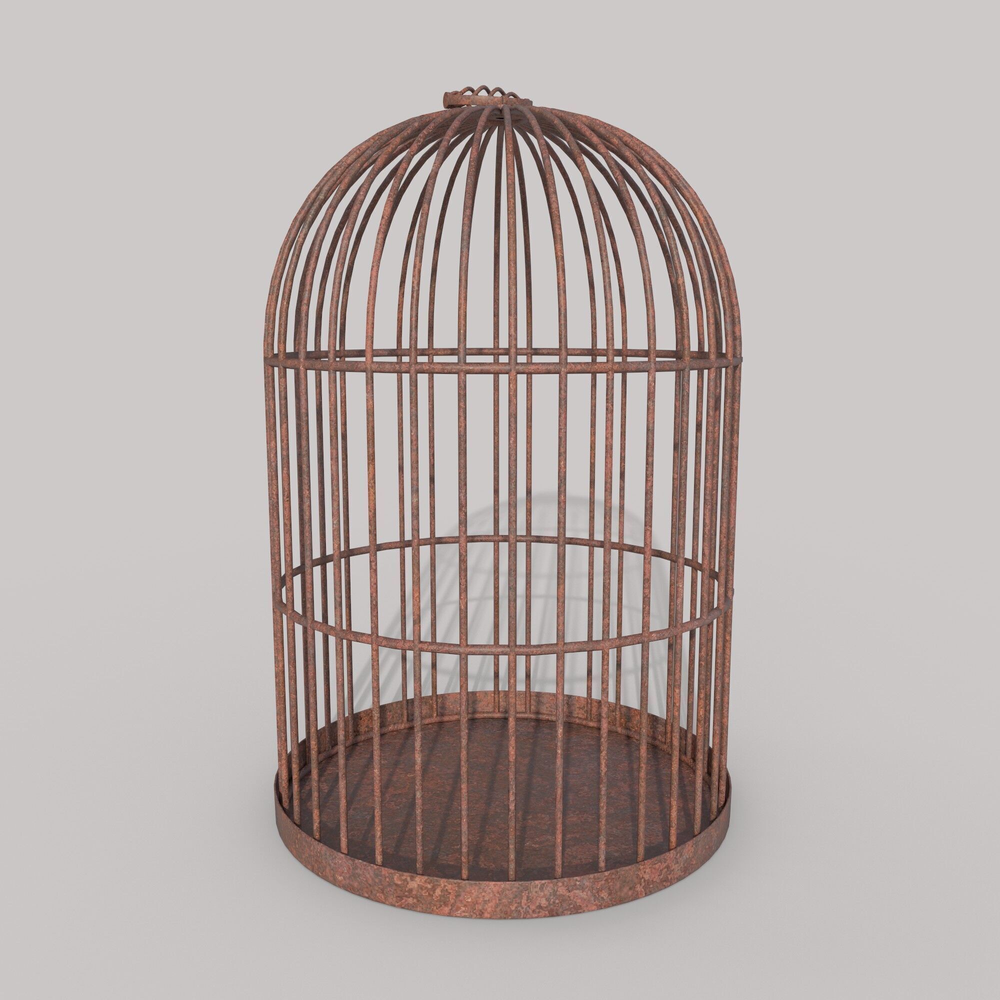Round Rat Cage 3D model_4