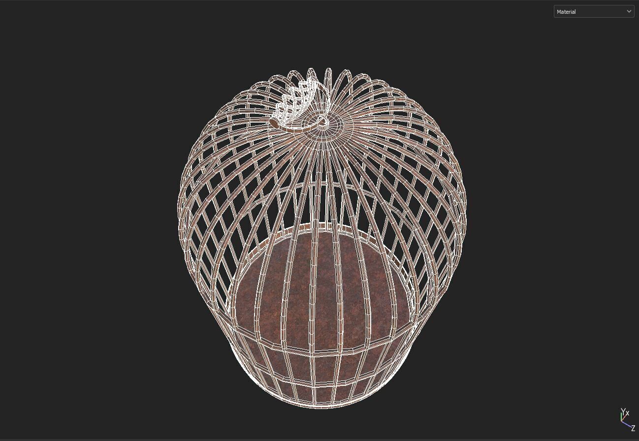 Round Rat Cage 3D model_8