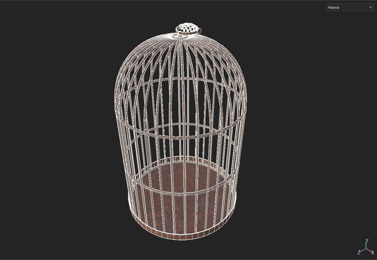 Round Rat Cage 3D model_6