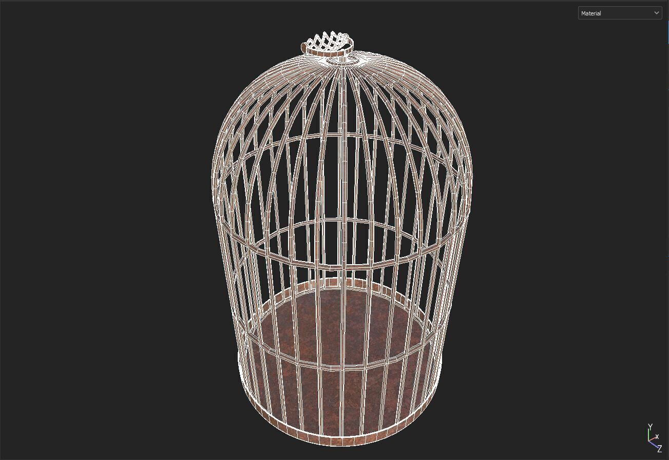 Round Rat Cage 3D model_5
