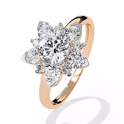 Solitaire Diamond Ring 360 animation renders 3dm stl details