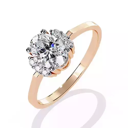 Solitaire Diamond Ring 360 animation renders 3dm stl details 3D print model