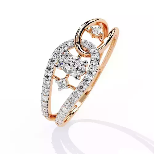 Solitaire Diamond Ring 360 animation renders 3dm stl details