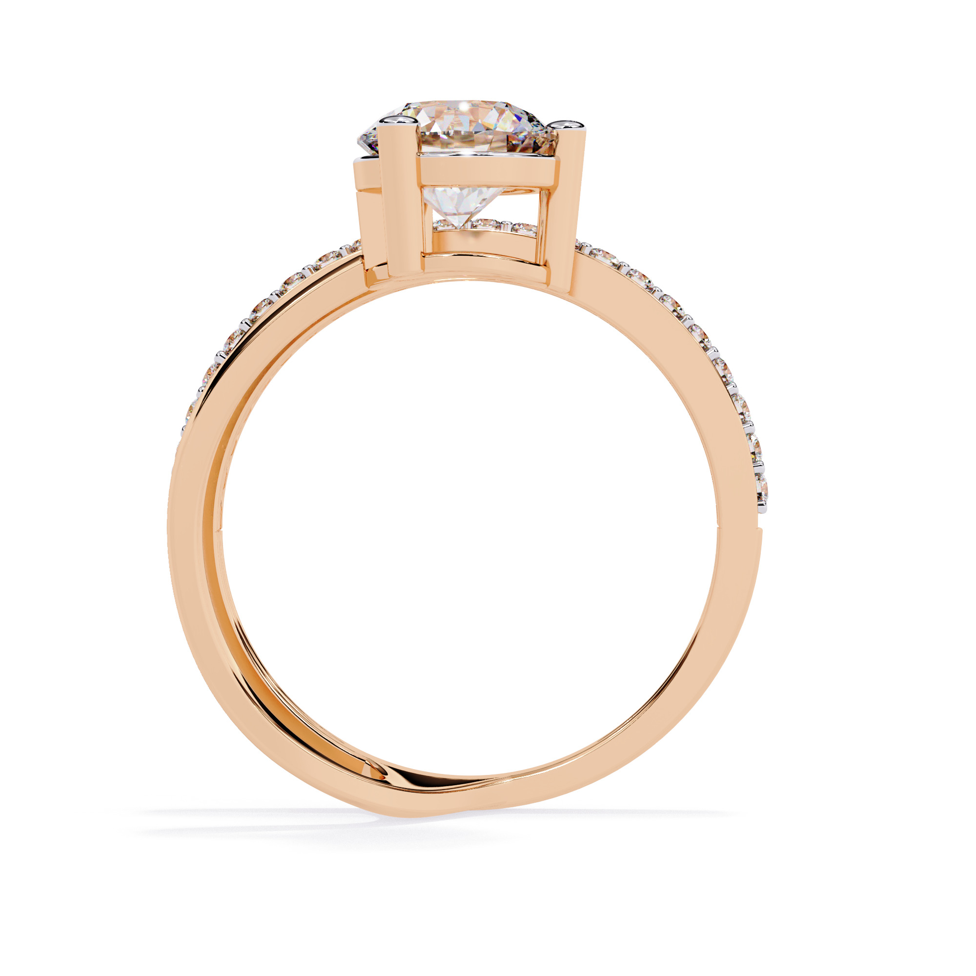 Solitaire Diamond Ring 360 animation renders 3dm stl details 3D print model_10