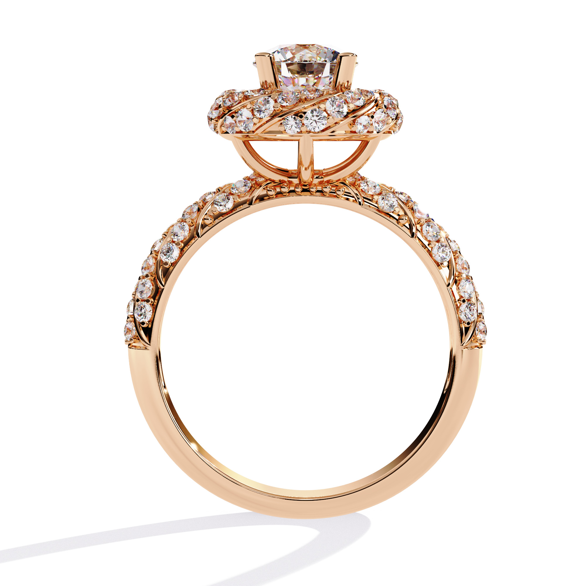 Solitaire Diamond Ring 360 animation renders 3dm stl details 3D print model_9