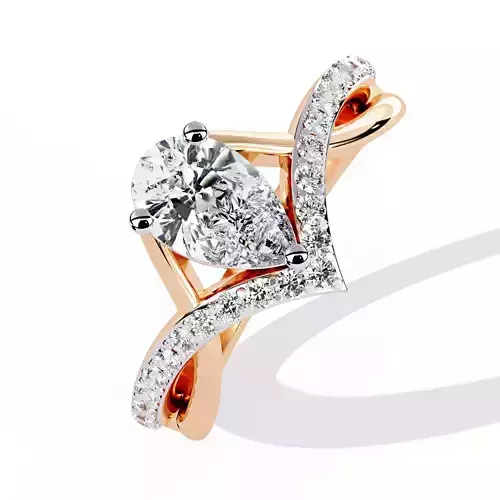 Solitaire Diamond Ring 360 animation renders 3dm stl details 3D print model