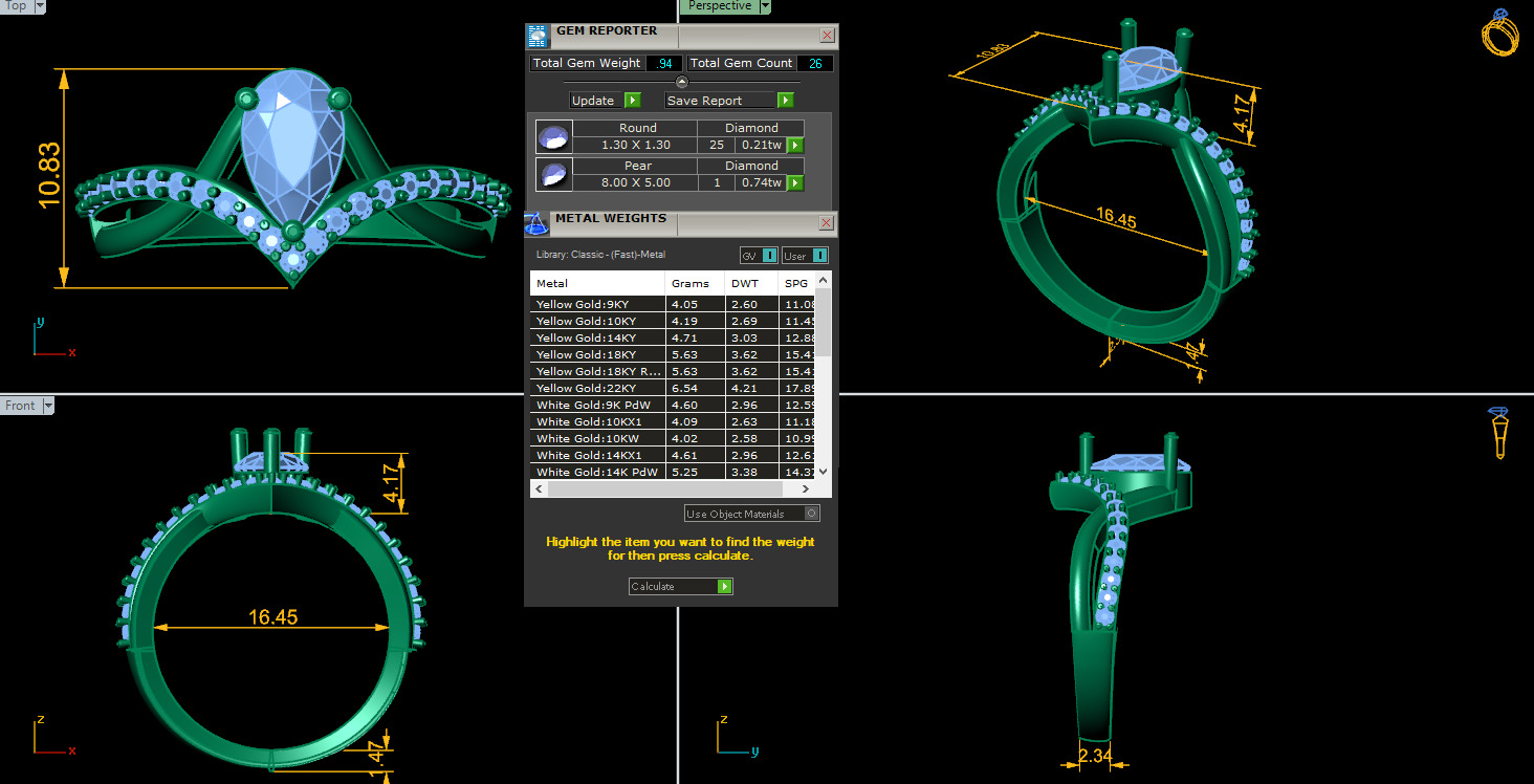Solitaire Diamond Ring 360 animation renders 3dm stl details 3D print model_2