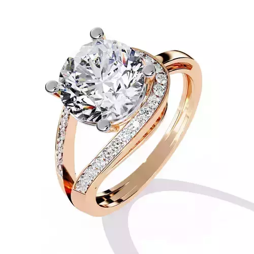 Solitaire Diamond Ring 360 animation renders 3dm stl details
